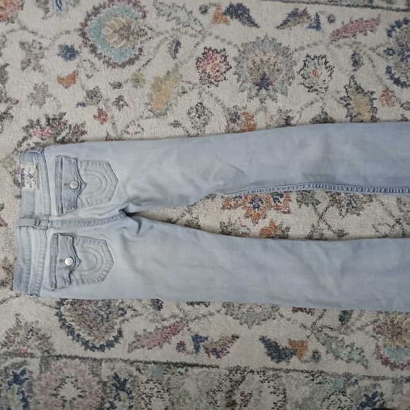 Light Blue Distressed Jeans - Picture 3 of 4